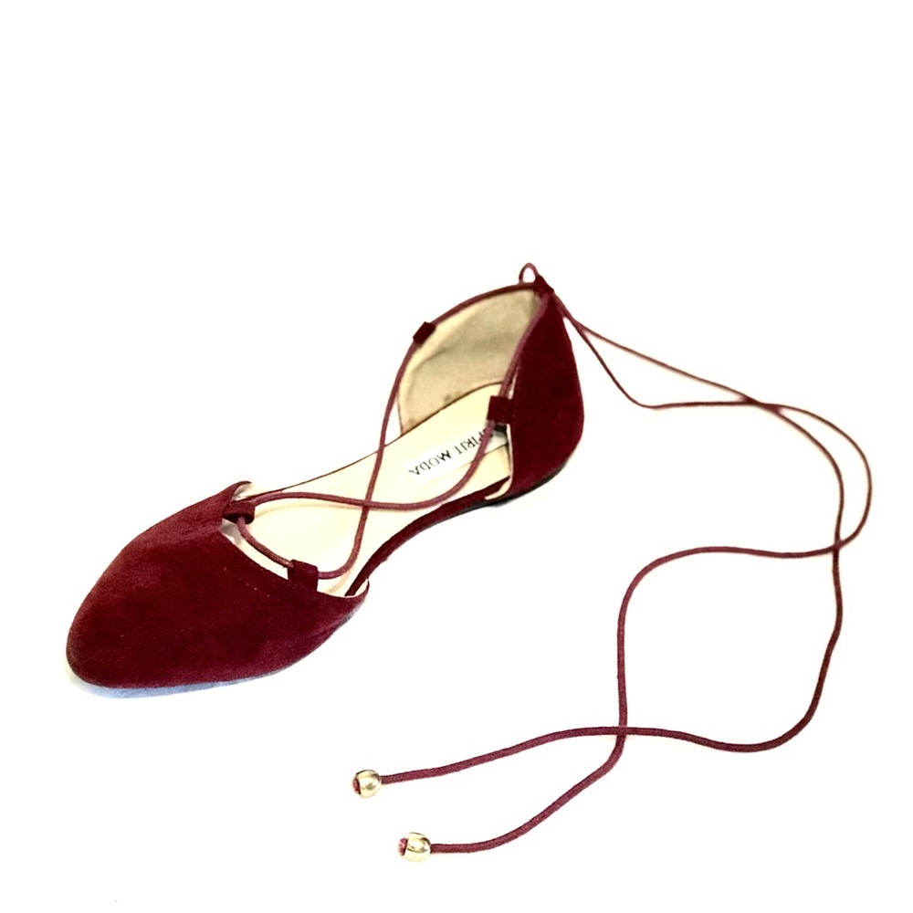 Strappy Lace Up Ankle Tie Ballet Flats